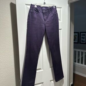 NYDJ Women's Straight Leg Jeans in Deep Purple